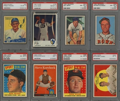 1934-1961 Assorted Brands Multi-Sports PSA-Graded Collection (8 Different)